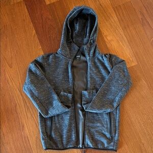 Uniqlo Heathered Gray Zip-Up Jacket Hoodie